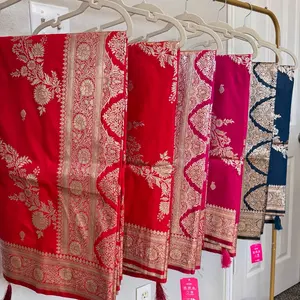 Premium Banarasi Saree for Women - Traditional Indian Clothing (saree only with unstiched blouse)