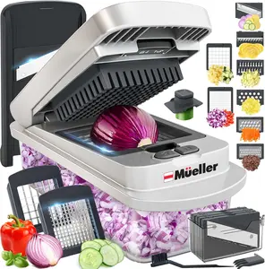 Mueller Pro-Series 10-In-1, 8 Blade Vegetable Chopper, Mandoline Slicer, Food Chopper with Container, Fruit Slicer, Kitchen Gadgets & Accessories, Home Essentials Mueller Austria