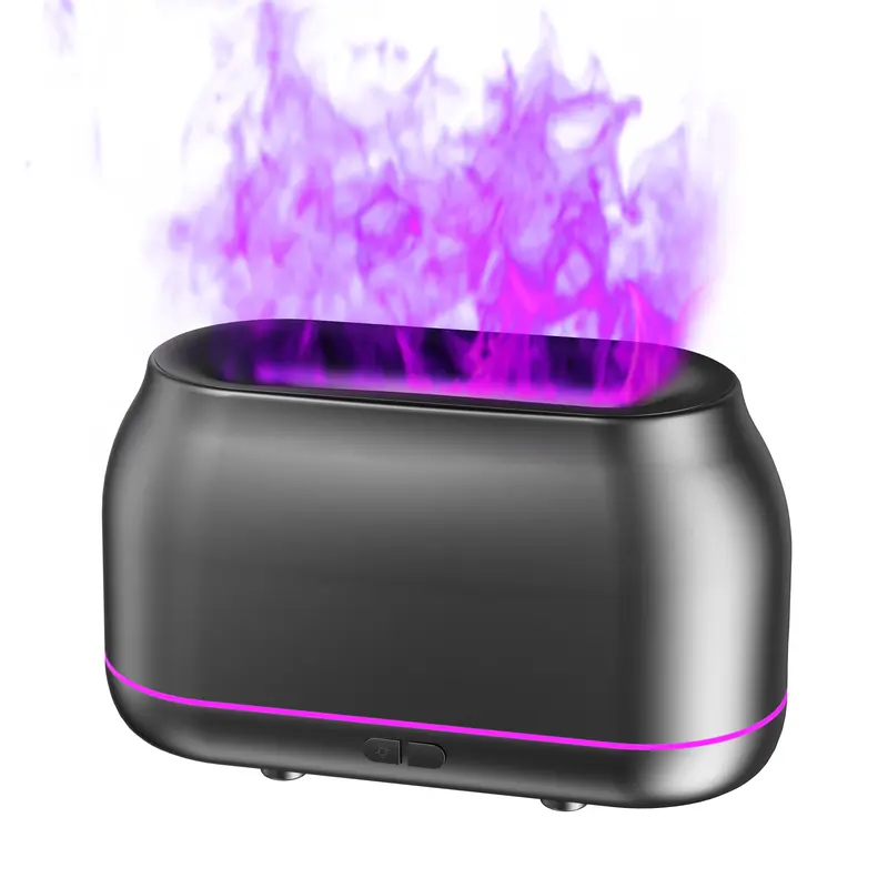 160mL Polypropylene (PP) Noiseless Cool Mist Aroma Diffuser Humidifier - 7-Color Flame Mist LED Light, Automated Aromatherapy, Auto-Off, Herbal Fragrance Machine, Diffuser for Home, Office