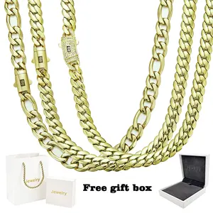 2026 New Style 14K Golden-Plated Monaco Chain Black S Logo Stainless Steel Necklace For Men Women Hip Hop Jewelry