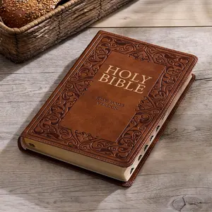 KJV Holy Bible, Deluxe Gift Edition: Standard Size, Medium Brown Faux Leather, Red Letter, Thumb Index & Ribbon Marker