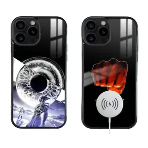 Anime O-One-Punch Man Cool Magnetic Phone Cases for IPhone 17 16 15 14 13 12 Promax Pro Air Plus Magsafe Wireless Charging Black TPU Cover