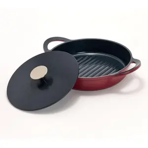 Technique Cast Aluminum Nonstick 10" Grill Pan w/ Burger Press