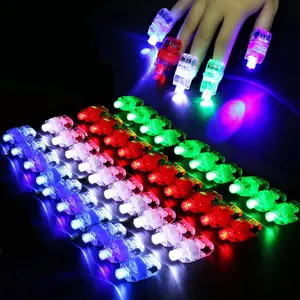 40 Pcs LED Finger Lights, 4  Finger Flashlights, Battery Powered Light Up Finger Ring Toys, Mini Finger Lamps, Glow in The Dark Party Supplies for Rave Concert Shows (40Pcs)