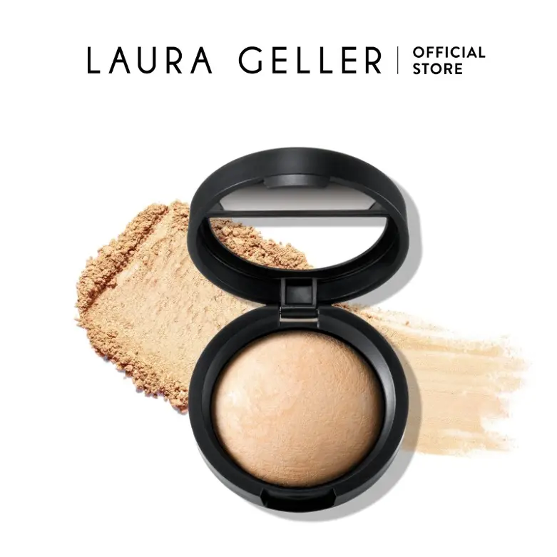Laura Geller Baked Natural Glow Highlighter - Radiant Makeup Powder for Brightening and Silky Finish