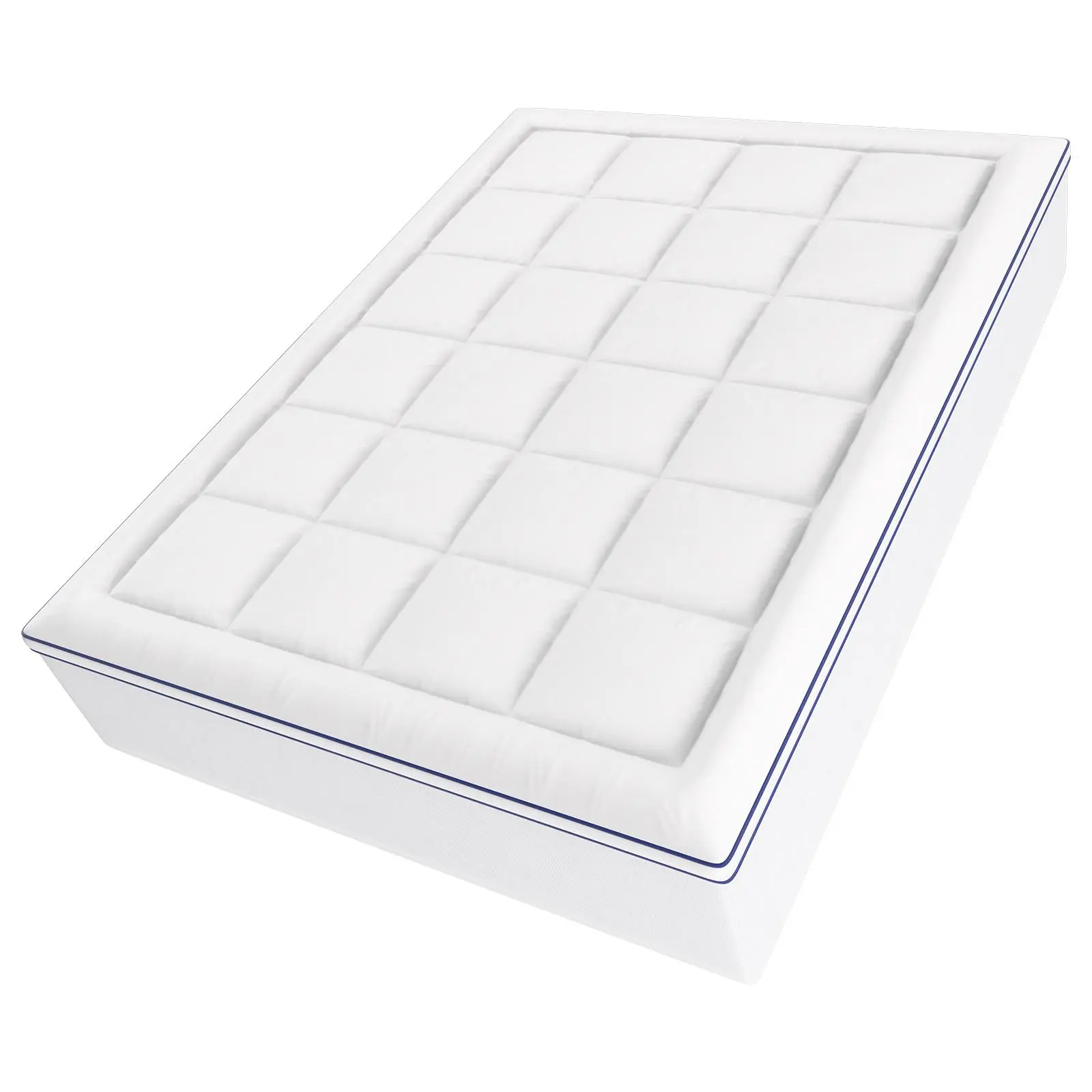 【DealsForYouDays】VEVOR Cooling Memory Foam Mattress TopperQueen Size4 in ThickDurable & Soft Memory Foam with Fiber FillDetachable & WashableErgonomic Pressure ReliefBreathableIdeal for Hot SleepersDurable Memory Foam