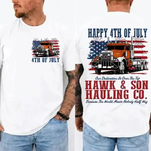 Happy 4th Of July Over The Top Trucker Shirt, Hawk And Son Shirt, Vintage Arm Wrestling Movie Tshirt, Classic 80s Truck Driver