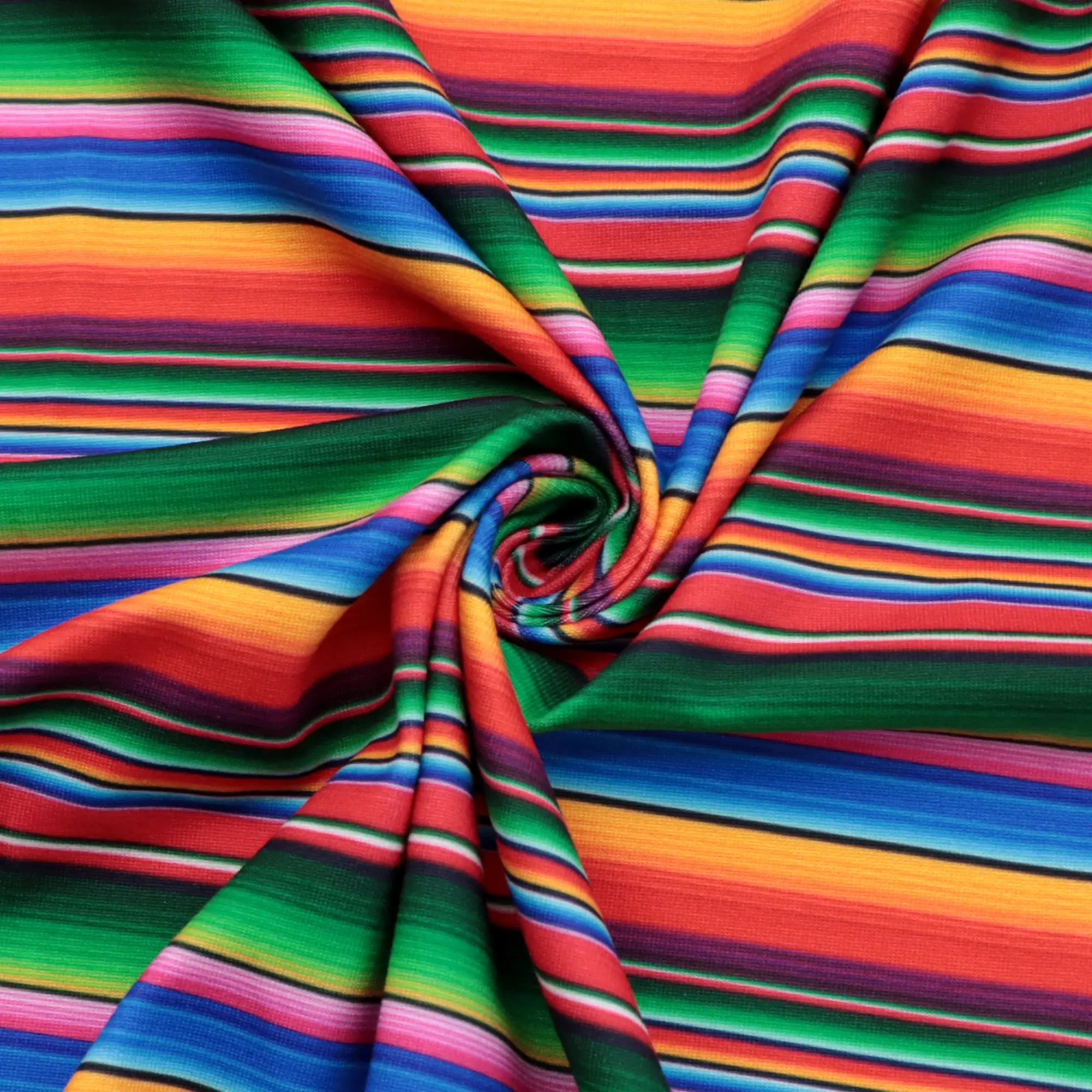 Mexican Serape-inspired Pattern 4 Way Stretch Double Brush Poly Knit Fabric, Elastic Fabric, Flexible Fabric, Patchwork For Quilting, DIY Craft Projects, Gift Giving, Bag Crafting, DIY Handmade Sewing Precut Stretchy Fabric