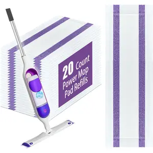 20 Count Disposable Mop Pad Refills for Power Mop,Includes 20 Super Absorbent Mop Pads,Replacement Mop Pad for Floor Cleaning