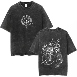 valentine shirts  Vintage Washed Anime Jojo Bizarre 4Adventure T-shirt Dio Brando Jotaro Kujo Manga  T-shirts Men Women Cotton Casual T Shirts Tops