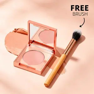 Colored Clay CC Undereye Corrector with Free Brush, Hydrating Concealer Camouflages Dark Circles Redness Acne and Blemishes to Brighten Complexion