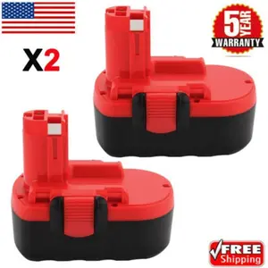 2 Packs 4.8Ah 18V NiMH Batteries, Compatible with Bosch 18V Batteries BAT025 BAT026 BAT181 Power Tools Cordless Drill