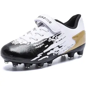 Boys Girls Soccer Shoes for Kids Youth Football Cleats Running & Training for Students (Little Kids/Big Kids) Outdoor & Indoor Baseball Shoes, Lightweight Breathable Conical Studs,