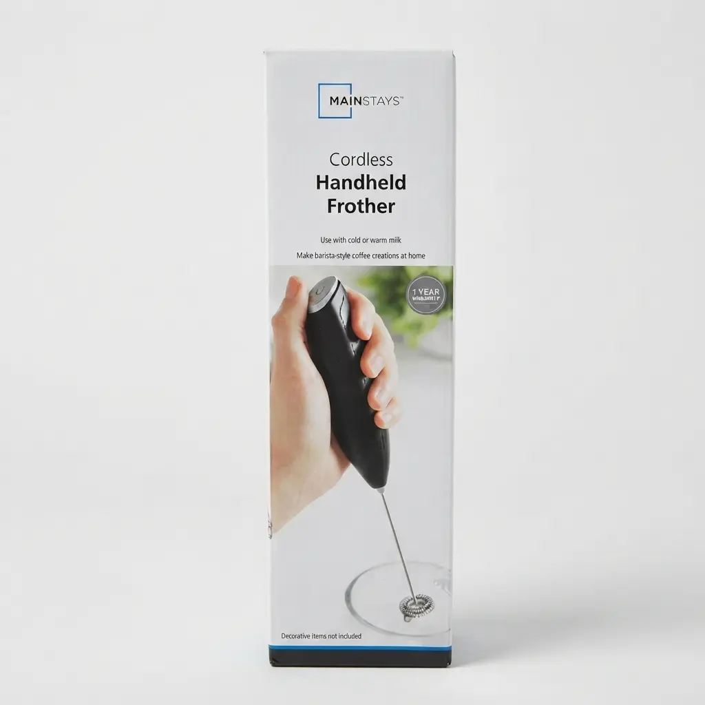Cordless Portable Electric Milk Frother - Handheld Coffee Whisk Foam Maker for Latte, Cappuccino