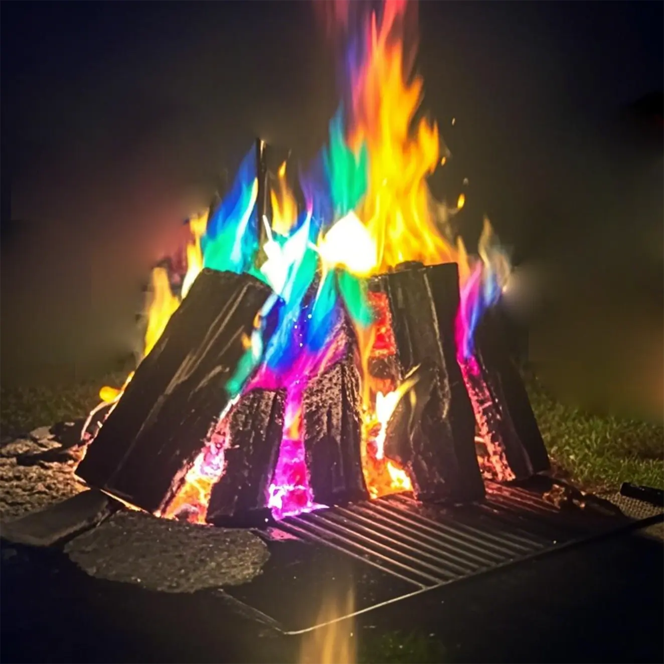Fire Color Changing Packets – 12/24 Pack for Fire Pits, Campfires, Bonfires & Outdoor Fireplaces – Perfect Fire Camping Accessories for Kids & Adults, Perfect Gift for Family, Household，St. Patrick's gift