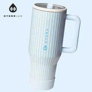 HydroJug Cape Cod Traveler 40oz Water Bottle Insulated Stainless Steel Tumbler with Handle Flip Straw Leak Resistant Reusable Gift for Women Men Capacity BPA Free