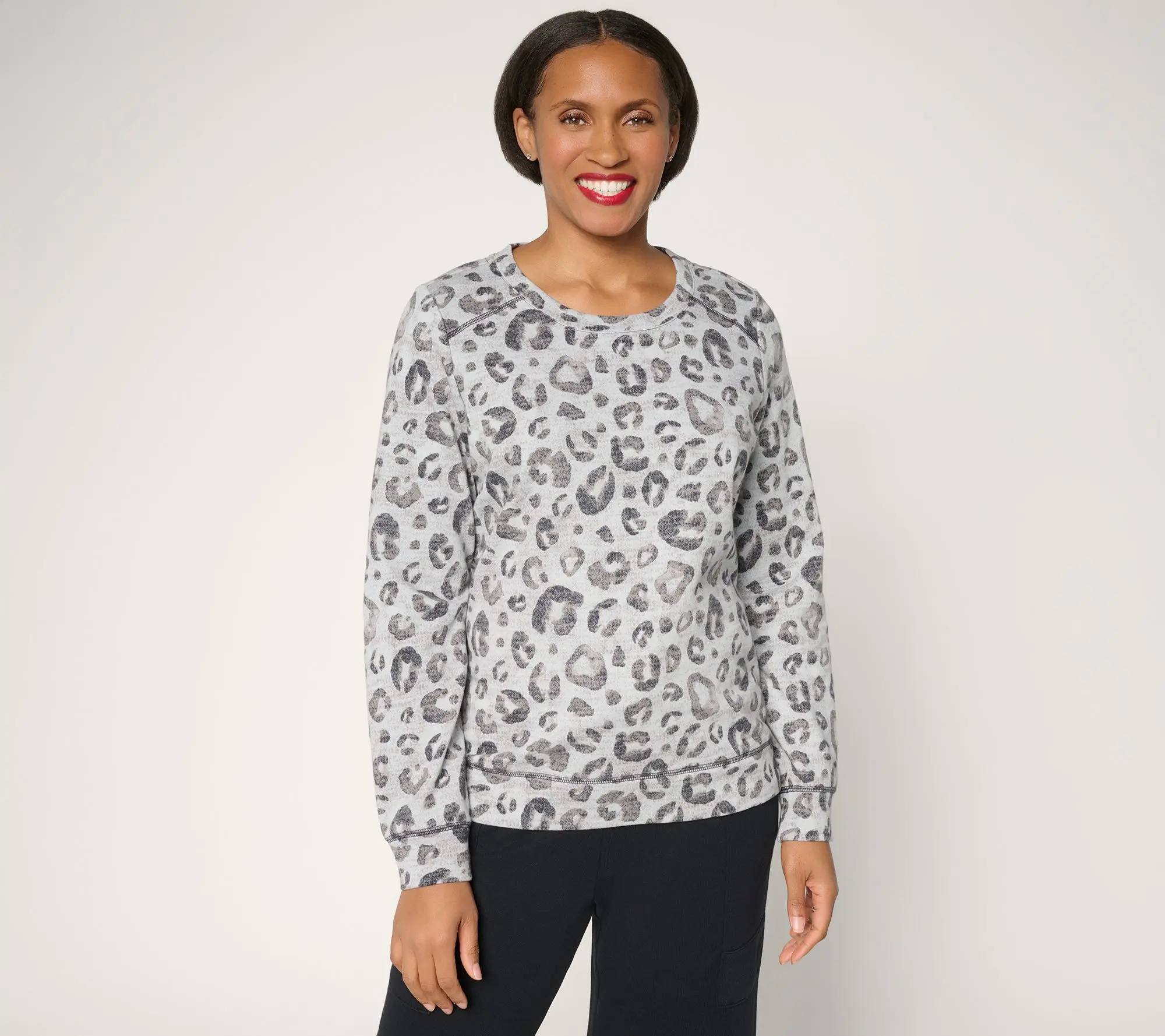 AnyBody Cotton French Terry Crewneck Sweatshirt AnyBody Cotton French Terry Crewneck Sweatshirt