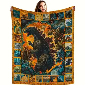 Funny Monster Flannel Blanket - Fluffy Cozy Throw Gift