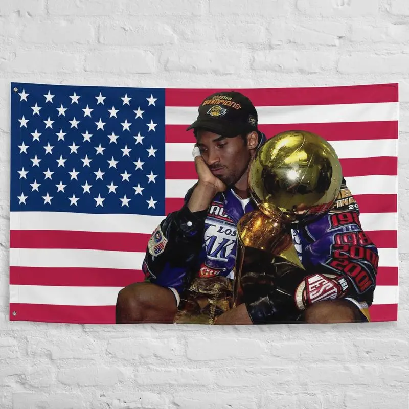 Kobe Tribute Wall Tapestry - 60in×40in Polyester Fabric Tapestry Wall Art, Size-Specified Room Decor for Living Room