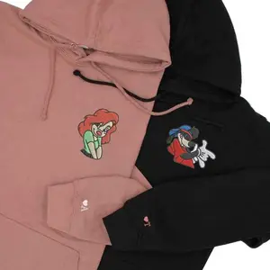 Max n Rox Cartoon Couple Hoodies - Custom Embroidered Matching Sweatshirts For Partners