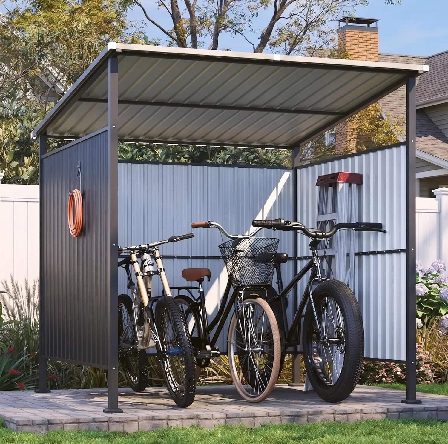 Aoxun 6x6FT Outdoor Shed Grill Shed - Grill Gazebo for BBQ, Outdoor Gazebo for Pets Pergolas and Gazebos Clearance, Metal Awnings for Patio and Decks