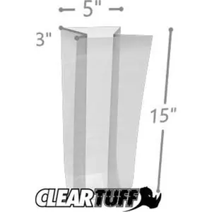 212 MAIN Gusseted Poly Bags - International Plastics GB2050315, 5x3x15 in, 2 Mil, Clear, Case of 1000, Plastic Wrap
