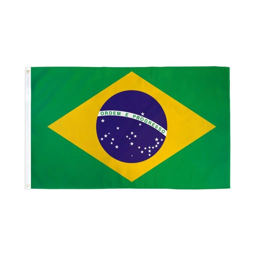 3x5ft Brazil DuraFlag Nylon Banner - Brass Hardware, 4-Stitching Construction, Indoor/Outdoor Use, Wall Decor, Party Decorations, Home Festive Supplies, Outdoor Banners, Party Decorations Banners