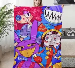 The Amazing Digital Circus Fleece Blanket, Ultra Soft Cozy Throw for Sofa Couch Bed, Travel Camping Nap Blanket, Lightweight Warm All Season Gift