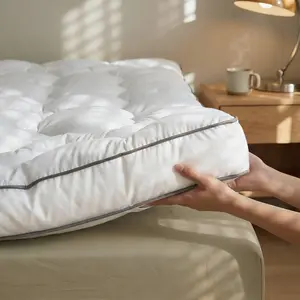 Raybee Ultra-Thick 2200GSM Mattress Topper, 3-4 Inch Memory Foam & Microfiber Hybird Mattress Pad for Back Pain & Pressure Relief, Breathable, Non-Slip, Soft & Supportive Bed Topper Pad , Twin Full Queen King  for Bedroom, Dormitory, Guestroom, RVS,