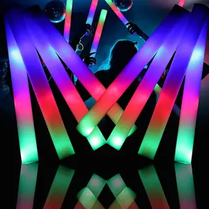 Avtctek 50-Pack LED Glow Sticks – Reusable Party Supplies with 3 Flashing Modes (Fast/Medium/Slow), Battery Operated Light Up Sticks for Glow Party, Rave, Festival, Birthday, Wedding, Halloween & New Year, DIY Customizable with Pearl Foam