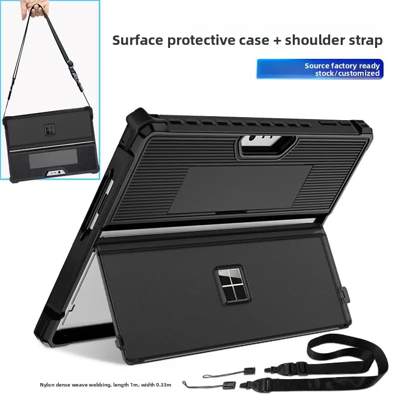 Surface Pro 9/10/11 striped case + cover + shoulde