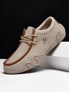 Women's Fashion Loafers, Couples' Hand-Stitched Low-Top Casual Shoes, Lightweight Comfortable Anti-Slip Wear, Non Slip Shoes, Ideal for Daily Use & Office