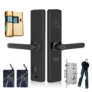 Upgraded Door Lock Biometric Fingerprint Bluetooth Password Keyless Keypad Entry