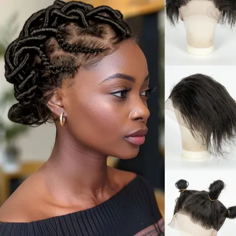Full Lace Half-Finished Wig Cap, DIY Fashion Headpiece, Multiple Colors Available, Full Lace Braid Hair DIY Half-Finished, Unisex, Lace Braided Wigs