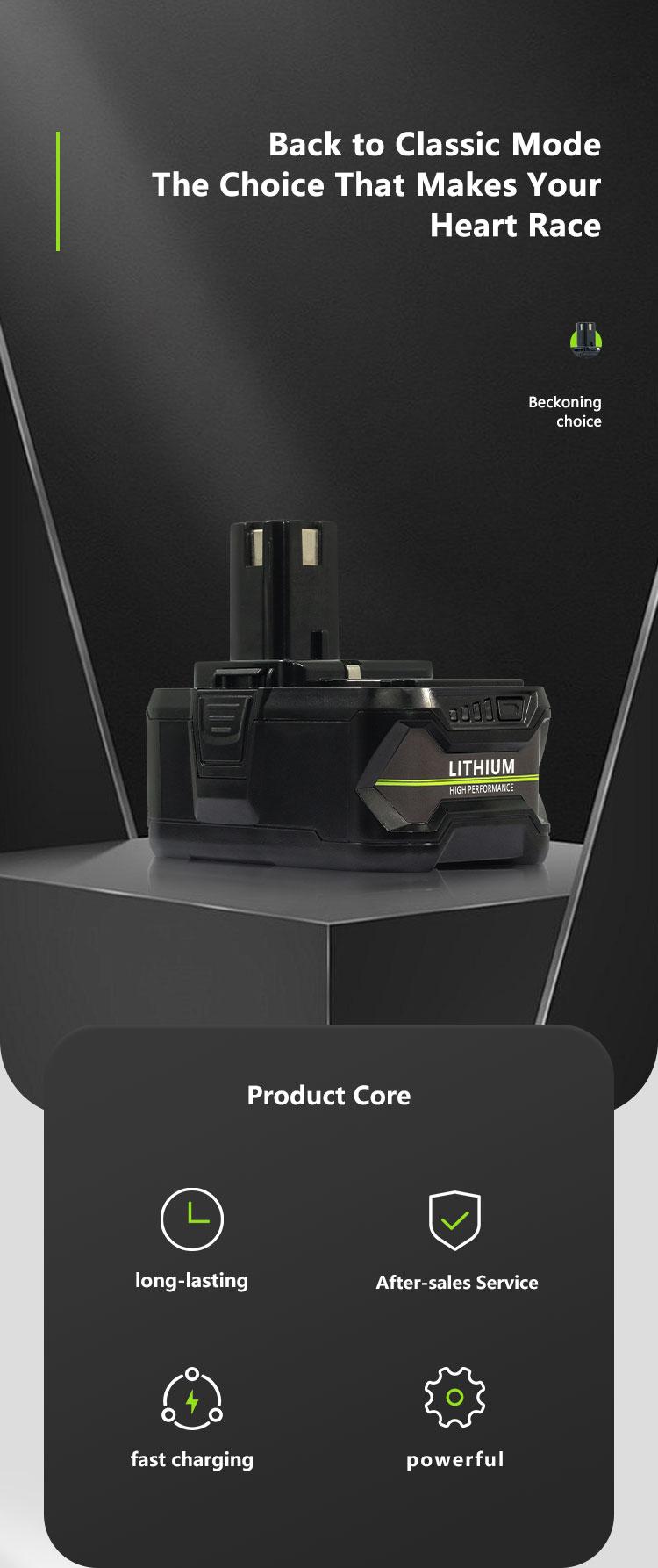 2/4-Pack 18V 8.0Ah High-Capacity Lithium-Ion Battery Compatible with Ryobi ONE+, Compatible with P108 P109