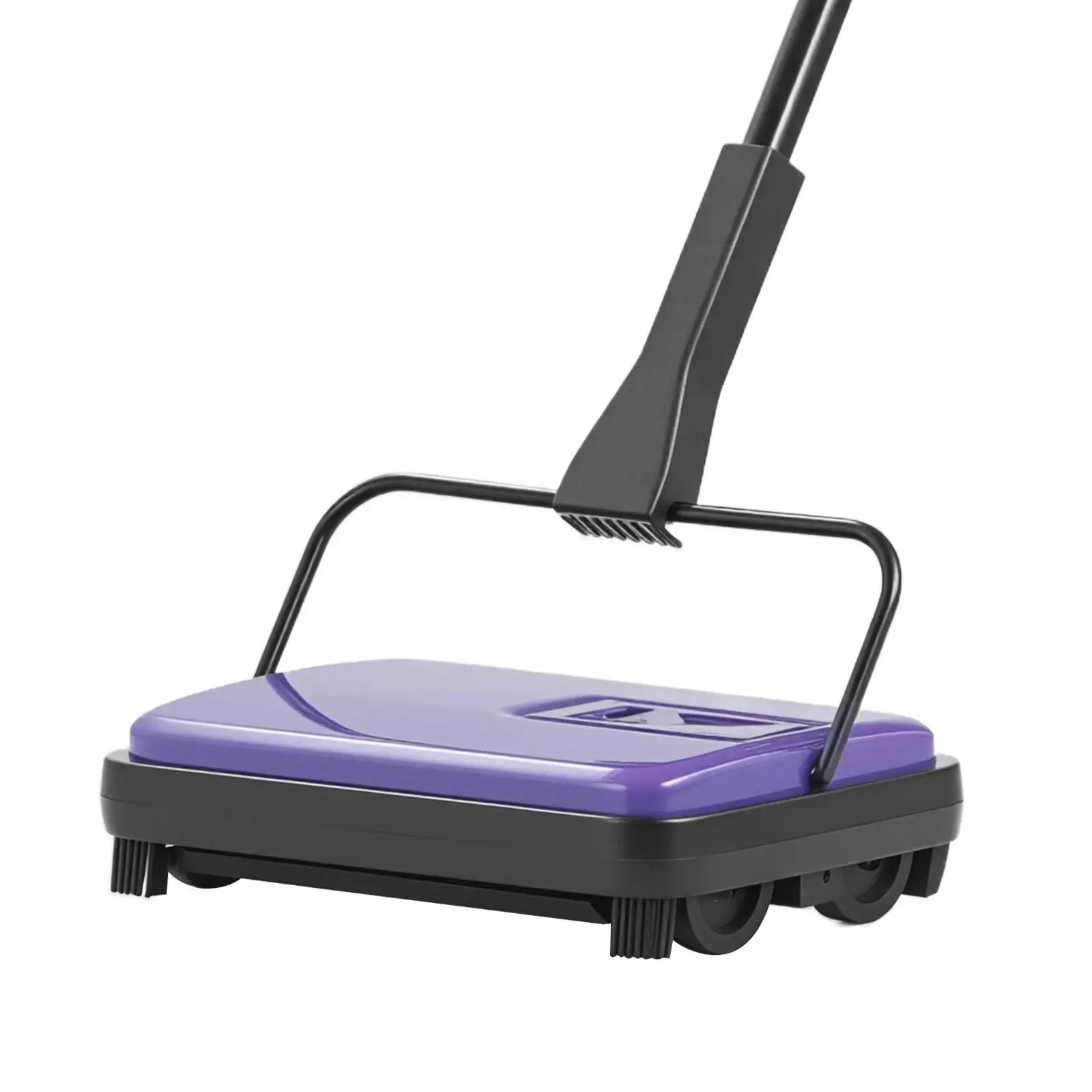 Purple Manual Carpet Sweeper, 6.7-Inch Cleaning Width, 300ml Dustbin, Pet Hair & Dust Cleaner for Home and Office