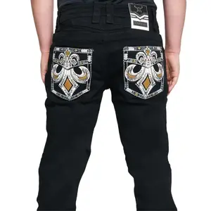 ARYA JEANS- BLACK STYLE 08 QUALITY WESTERN JEANS Fitted Mid Waist All Seasons 100% Cotton Spandex Below the Ankle Plain Design, Menswear, Alt Men's Jeans