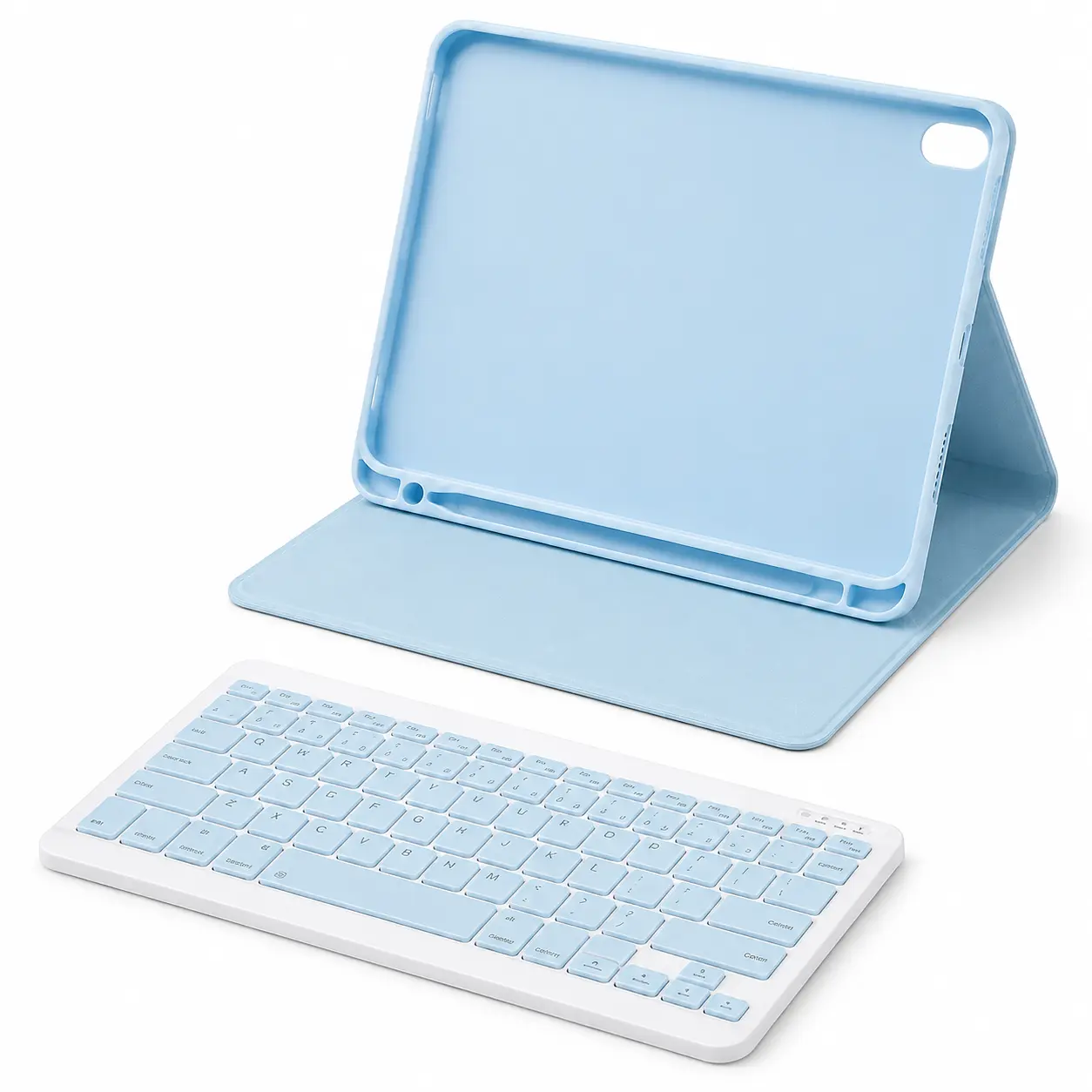 Bluetooth Keyboard Case for iPad 11th Gen A16 (2025, 11in) & iPad 10th Gen (2022, 10.9in) - Detachable, Square Keycaps, Pencil Holder, Protective Cover, Blue, Back to School Accessory, Adjustable Adapter (Death Note Themed)