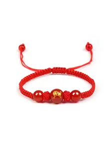 2026 New Year Horse String Braided Bracelet, Handmade Adjustable Fit Zodiac Animal Horse Charm, Chinese Feng Shui Lucky Amulet Protection Rope Bangle, Handcrafted Quality