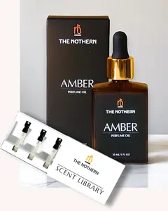 The Nothern Perfume Oil Bundle - 1oz Jasmine Oud Amber & Peony Sunset Scents - Scent Library 2-ml Vials - Limited Time Offer