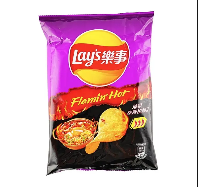 LAY'S Korean Spicy Ramen Flavor 59.5g- Bold Taste, Perfect for Snacks,