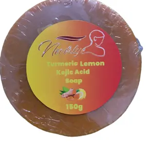 Neverlye Turmeric Lemon Kojic Acid Soap 150g - 12 Soaps to Fight Acne Darkspots Fast Brighten Hyperpigmentation Repair Uneven Tone Skin