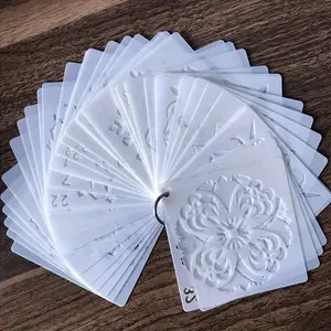 56pcs/ set of reusable templates, perfect for DIY rock and wood wall painting templates and crafts, suitable for daily painting use