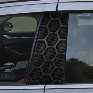 Car B-pillar Sticker, Honeycomb Pattern Car B-pillar Decal, Self-adhesive Car Exterior Decorative Sticker, Universal Car Accessories, Car Decals