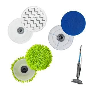 6-Pack 3897a/3712 Rotating Steam Mop Pads, Replaceable & Washable Refills for Bissell Spinwave Smart Steam Scrubbers, Ideal for Hard Floors, Replacement Mop Pads