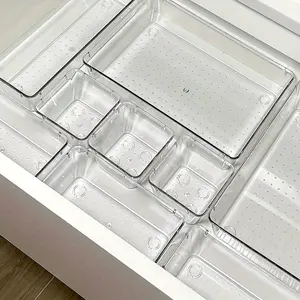 7 Piece Transparent Acrylic Organizer Set, Tea Bag Holder, Makeup Storage Box, DIY Jewelry Container, Cosmetic Organizer Tool