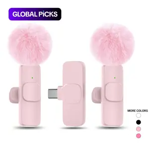 Professional Wireless Lavalier Microphone, USB Rechargeable Plug-and-Play Lapel Mic for Video Recording, Teaching, Interviews and Podcasts