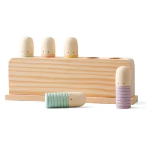 ETUCDOSE Montessori Wooden Pop-Up Puppets - Color Sorting & Matching Educational Toy for Toddlers - Preschool Fine Motor Skills Learning Toys - Birthday Gift for Boys & Girls Ages 3+ (Multicolor)DealsForYouDays
