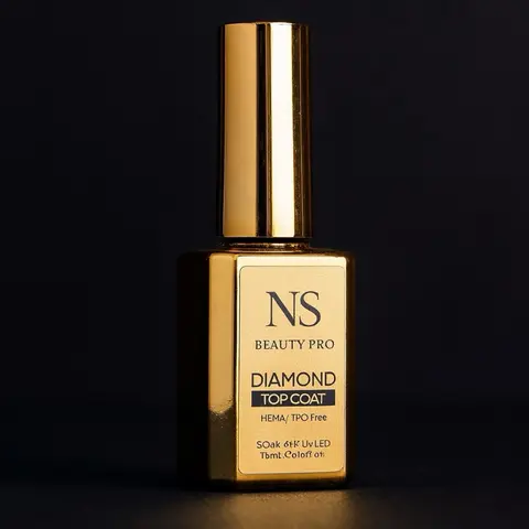 NS Beauty Pro Diamond Top Coat - 18ml High Shine & Long-Lasting Protection for Perfect Manicure Finish 18g