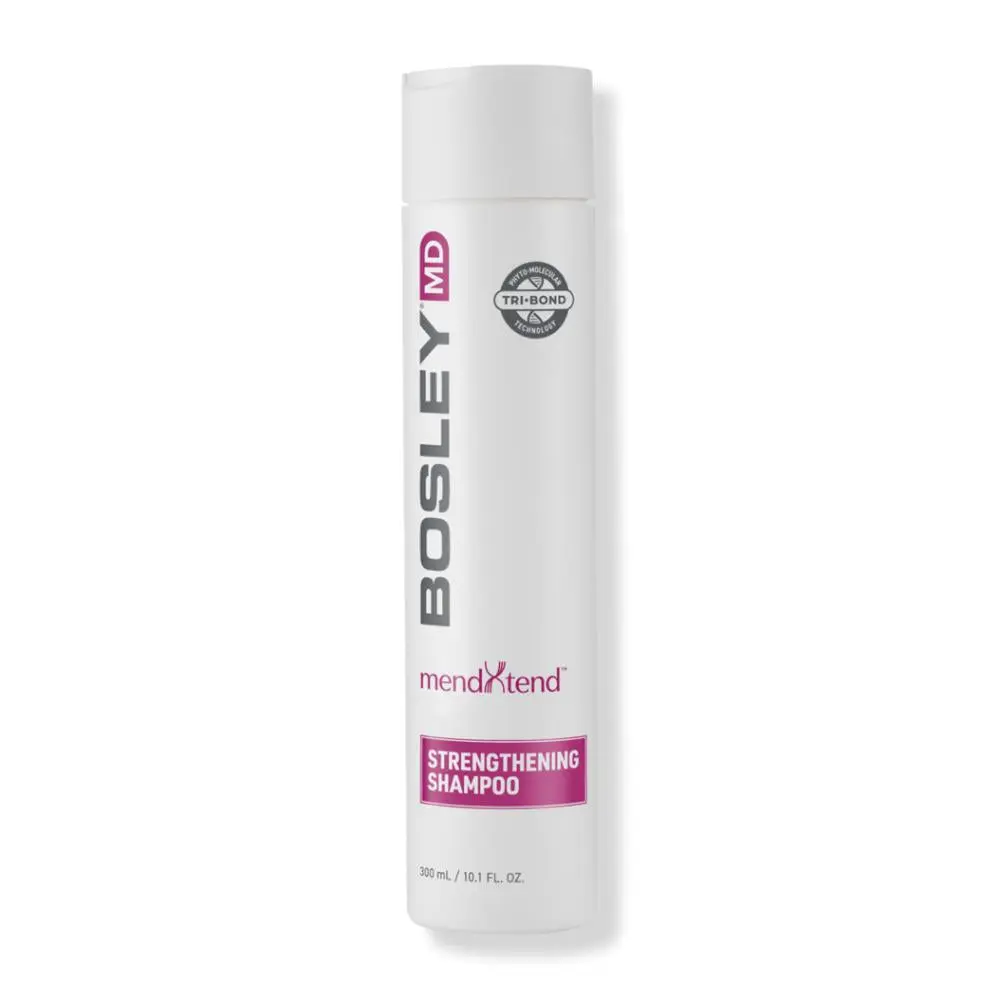 Bosley MendXtend Strengthening Shampoo, Sulfate Free Formula with Hyaluronic Acid for Moisture & Repairing Damaged Hair, Prevents Breakage & Promotes Growth, 10.1 oz, Pomegranate, Sulfate Free Shampoo, Hydrating, Anti-Hair Loss